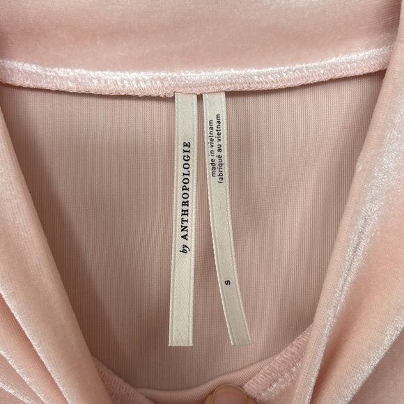 Anthropologie Krisha velvet short sleeve mockneck pullover top - Picture 5 of 11